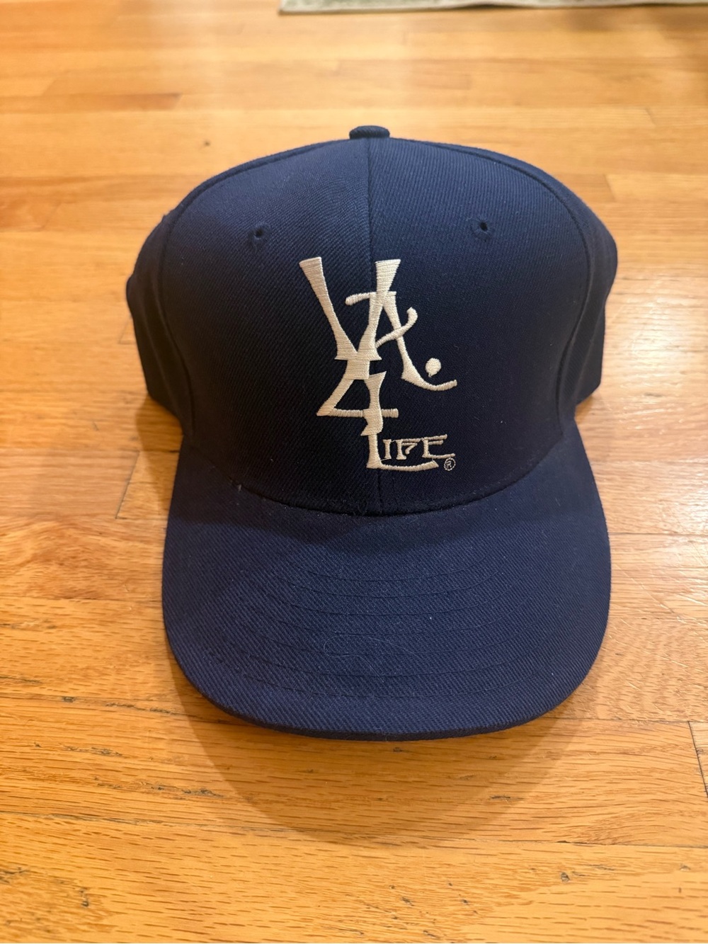 Virginia Life Navy Baseball Cap with White Embroidered Logo